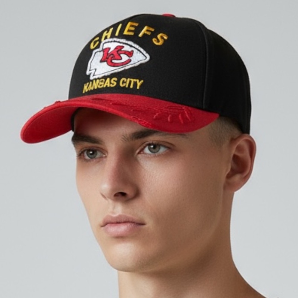 New Era Kansas City Chiefs Cap‎ - Black and Red - Picture 5 of 11